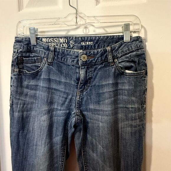 Mossimo Women's Skinny Jeans Size 7 Blue Dark Wash Mid Rise Denim - Picture 2 of 8